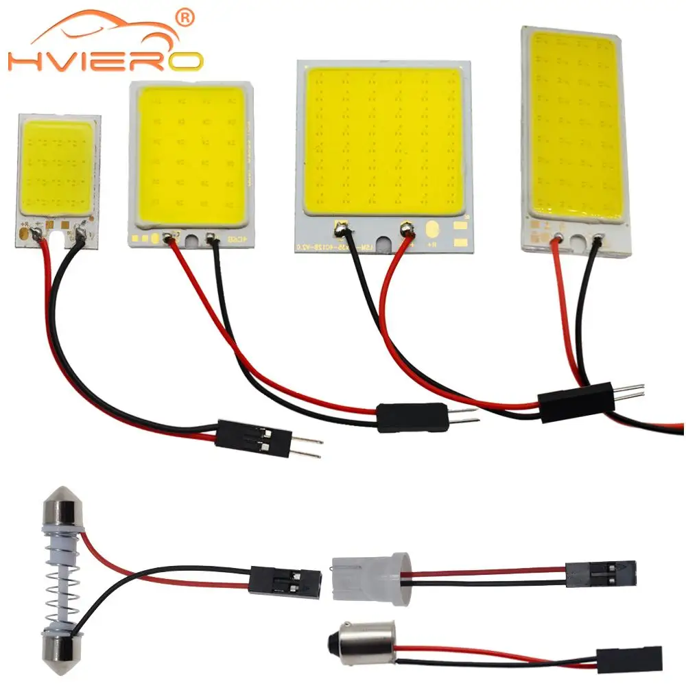 10X C5W Cob W5W 24Led 36Led 48Led белая лампа автомобильная светодиодная парковка авто внутренняя панель светильник фестон Купол BA9S DC12V лампа для чтения