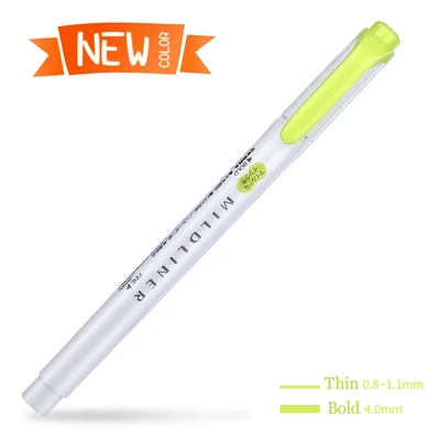 MCG 1 шт. японская Зебра mildliner color wkt7 Милая двойная головка флуоресцентная ручка маркеры цветные маркеры школьные принадлежности кавайи - Цвет: MCG