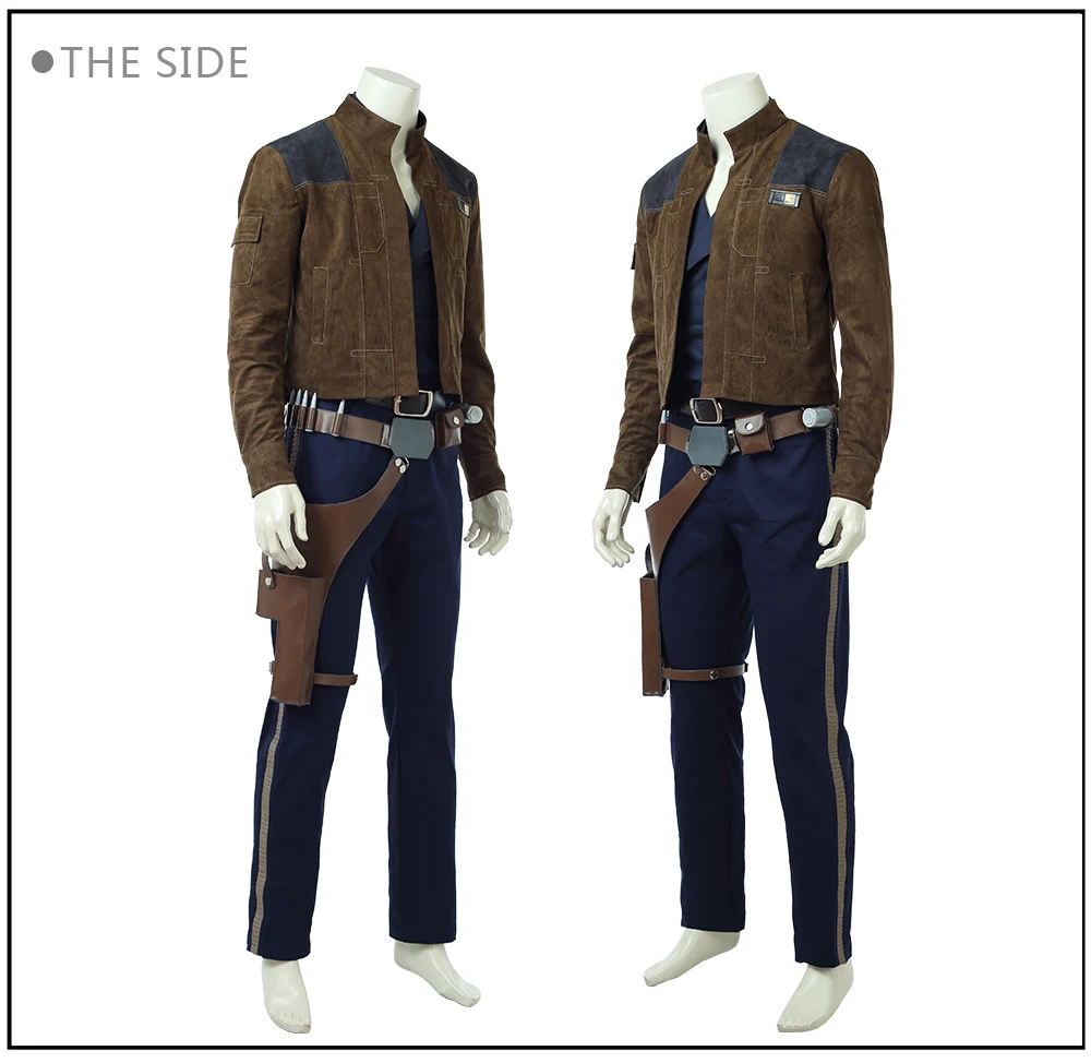 Качественный костюм для косплея из фильма «Звездные войны», мужской костюм для косплея Han Sole