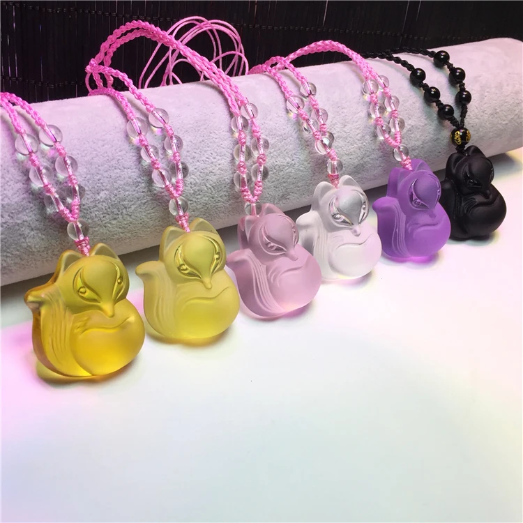 Натуральный черный обсидиан желтый фиолетовый кварцевый простой водный Лисий