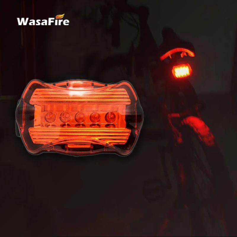 Велосипедный задний светильник WasaFire горячая Распродажа 5 светодиодов