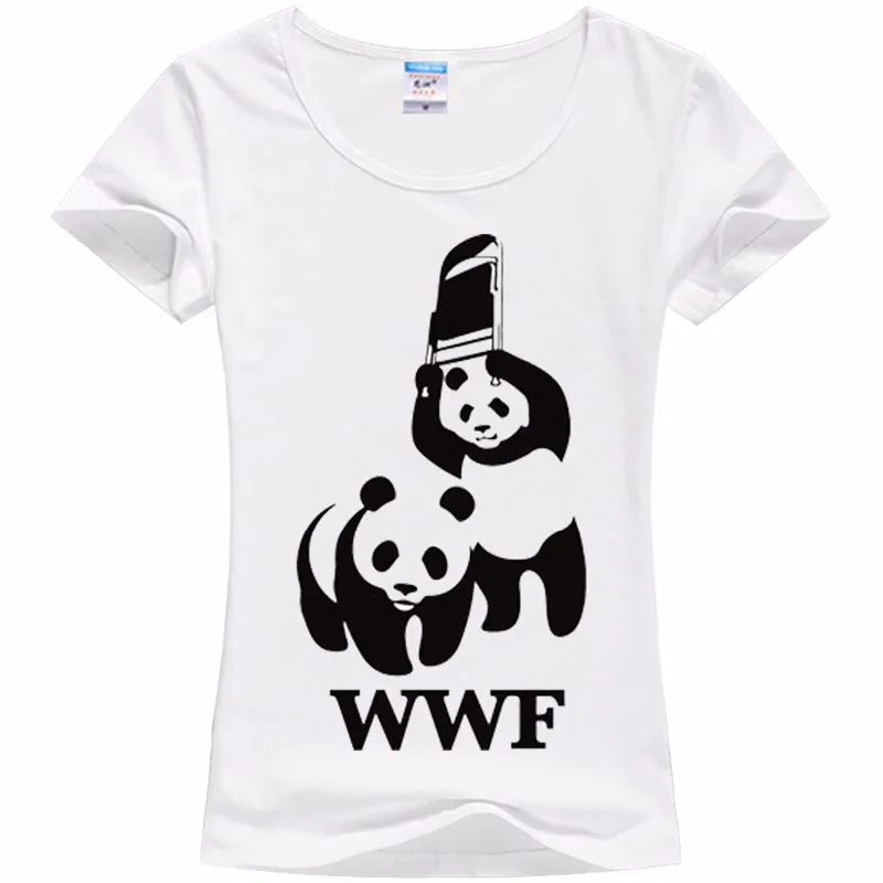 WWF панда с короткими рукавами и принтом в стиле Харадзюку для женщин футболки