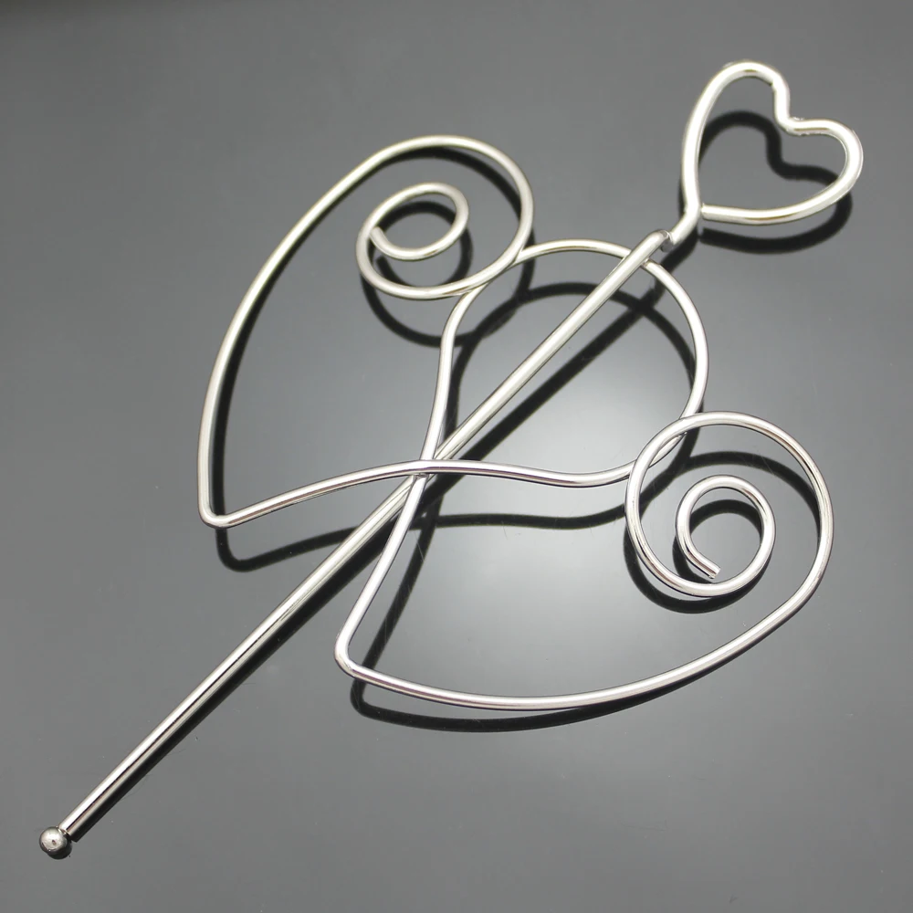 Держатель для волос Love Cupid Swirl Heart Hoop Slide Bun заколка повязка на голову ювелирная