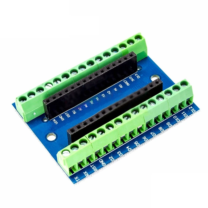 2X Nano расширительный клеммный адаптер для Arduino V3.0 AVR ATMEGA328P-AU плата | Компьютеры и