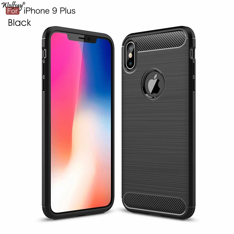 Wolfsay антидетонационных чехол для Apple iPhone 9 Plus Мягкие TPU матовый плюс бизнес Fundas Coque |