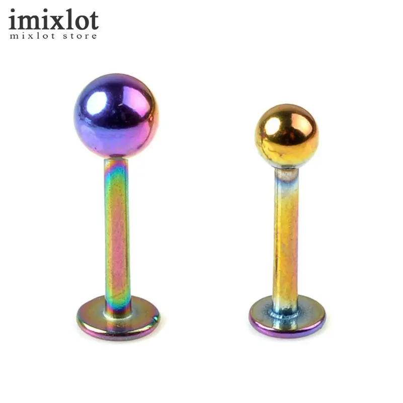 Imixlot 10 шт./лот хирургическая сталь титановая анодированная губная серьга кольцо
