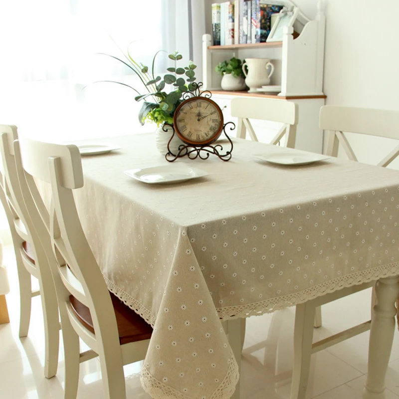 Рождество Скатерть льняная круглая хлопок Скатерти S для дома обложка свадебные