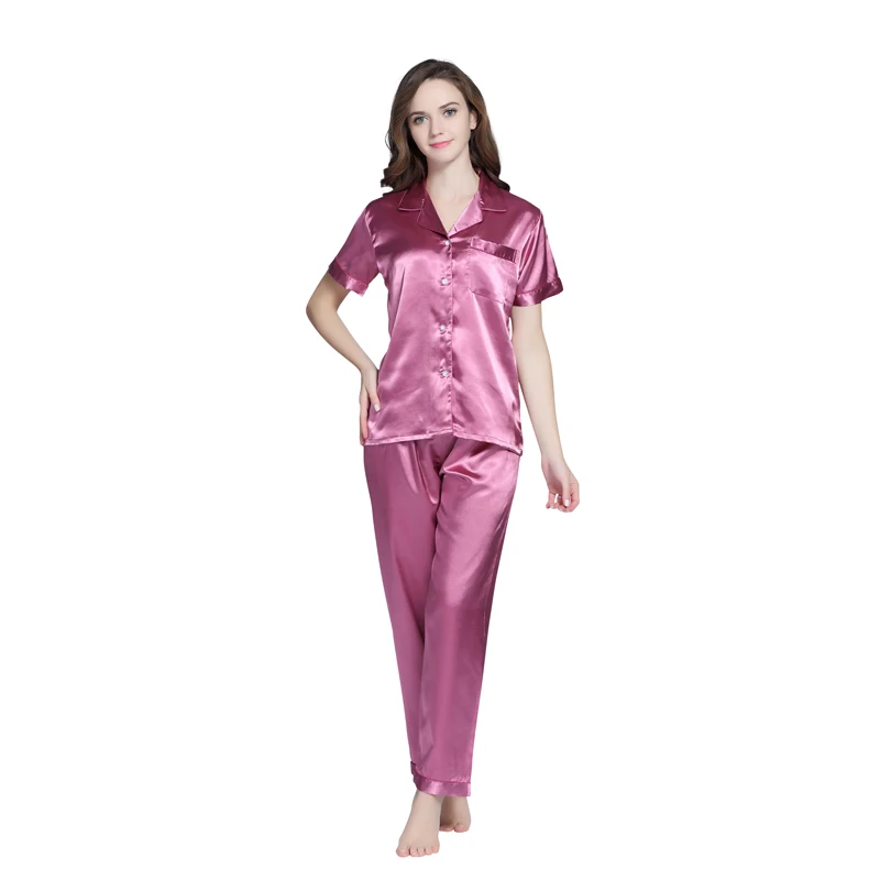 Тони и Кэндис Шелковые Пижамы Установленные Для Женщин Атласные Дам Pijama Лето С