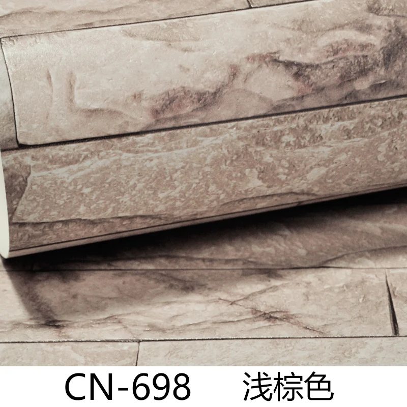 CN-698 Толстые красочные 3D кирпичные стены бумаги культуры кирпича имитация мрамора камень гостиной фон стены бумаги рулон виниловой стены бумаги - Цвет: CN-698