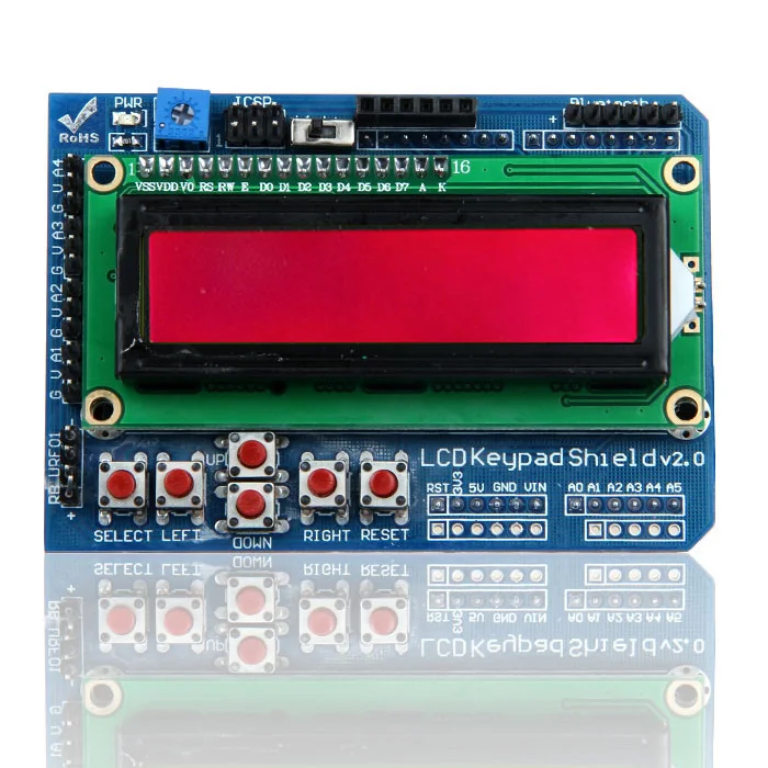 Geetech LCD 1602 Keypad Shield Blue/Red/Orange/Green backlight 16x2 Characters Display for Arduino | Компьютеры и офис