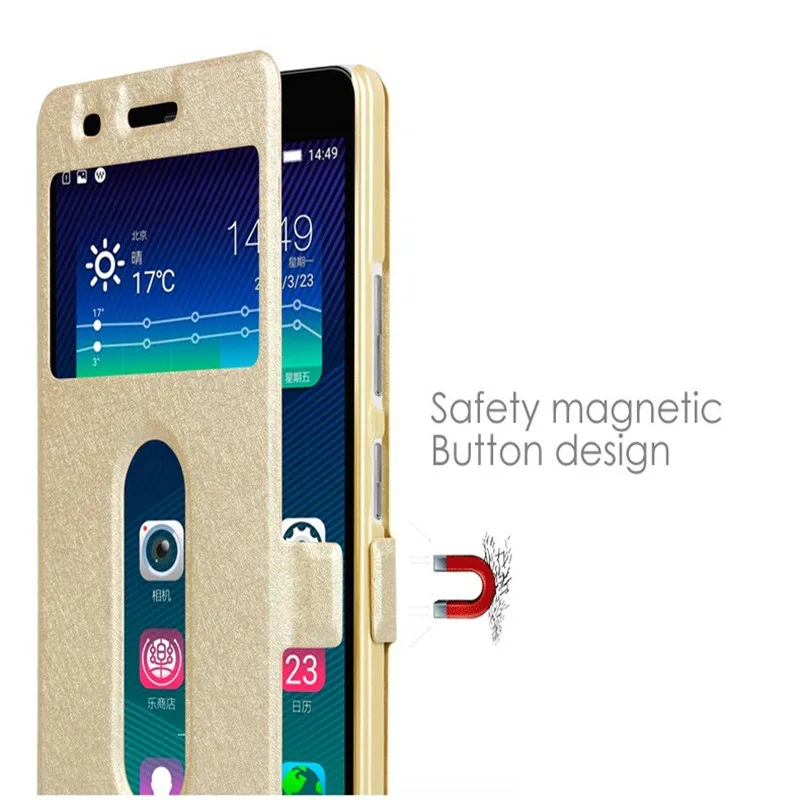New Fashion For Lenovo K3 Note Case Leather Stand Cover K50 A7000 Double View Window Phone Cases Accessories | Мобильные телефоны и