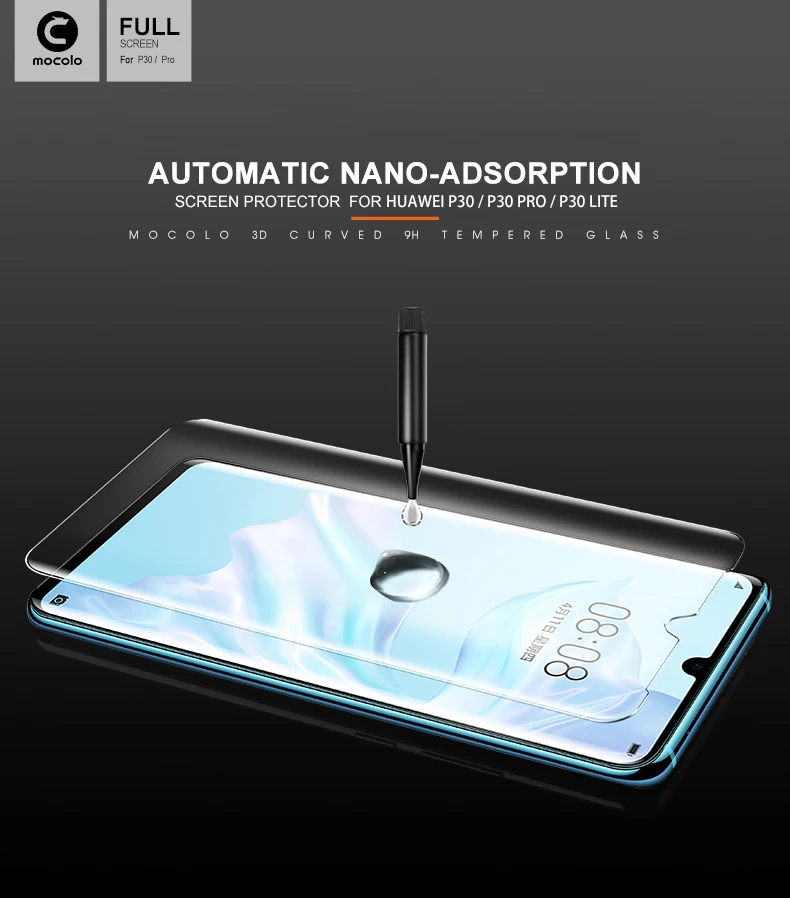 Для huawei P30 Pro защита экрана Mocolo полное жидкое клееное 5D изогнутое УФ закаленное стекло для huawei mate 20 Pro защита экрана