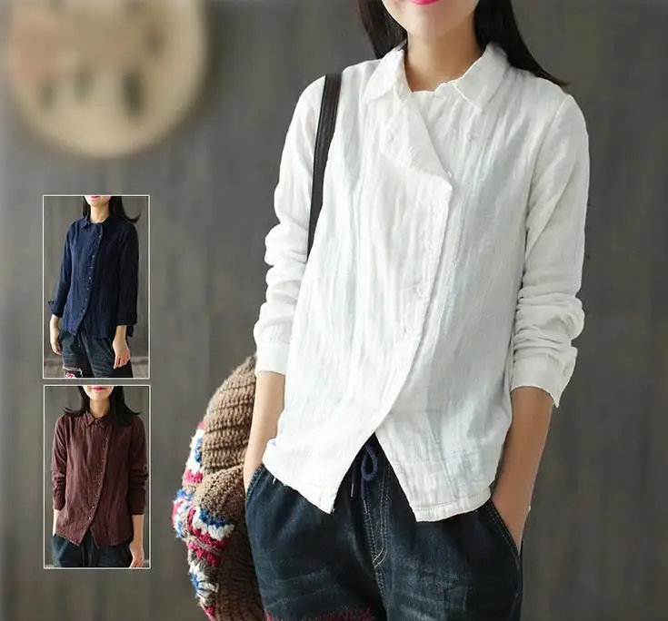 2017 Весенняя Новинка модные женские Необычные хлопковые рубашки Популярные