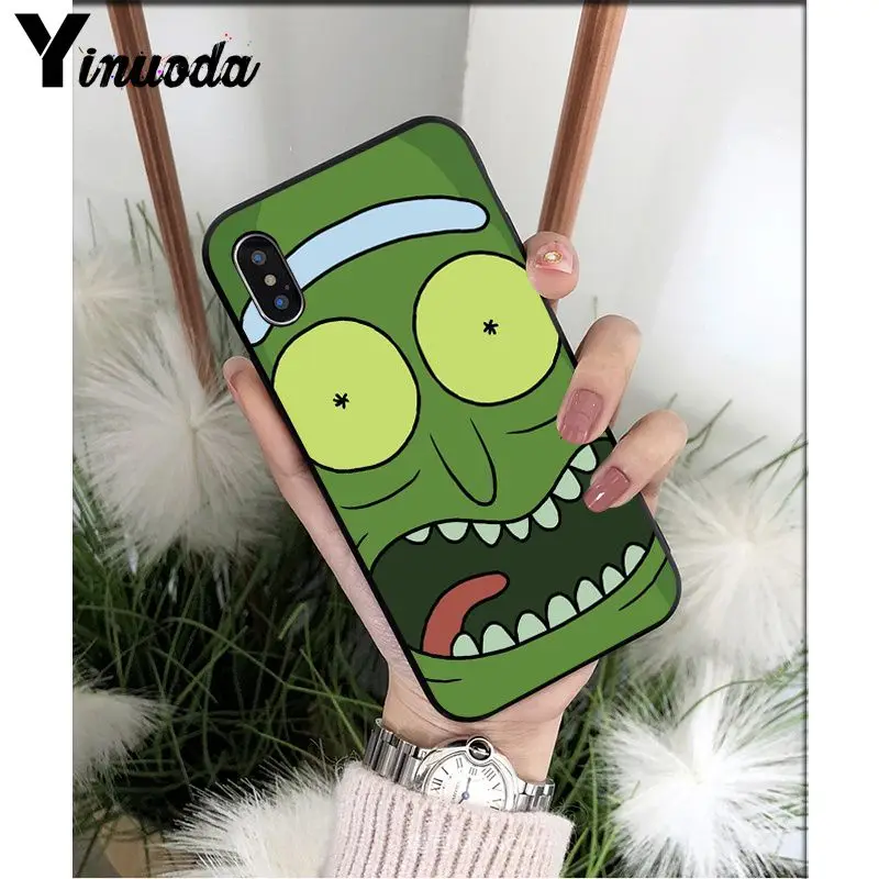 Yinuoda мультяшный маринованный Рик и Морти мягкий чехол для телефона из ТПУ чехол для Apple iPhone 8 7 6 6S Plus X XS MAX 5 5S SE XR