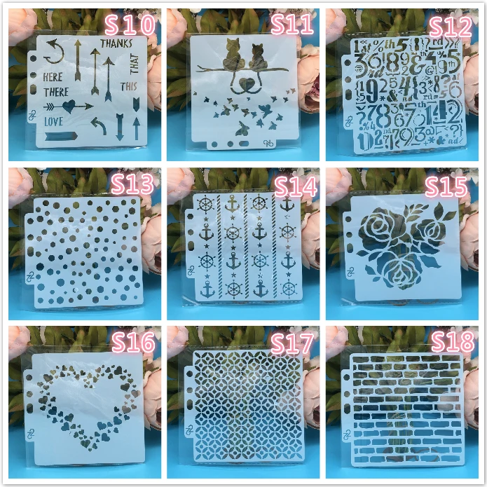 5 дюймовые трафареты с изображением кота и кирпича для рукоделия рисование стен