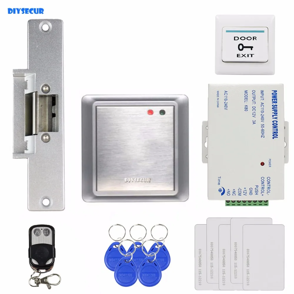 DIYSECUR RFID 125KHz считыватель ID карт клавиатура управление доступом Система