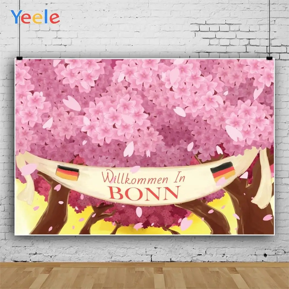 Yeele цветы Willkommen в городе Бонн плакаты Германия Индивидуальные фотографии фоны