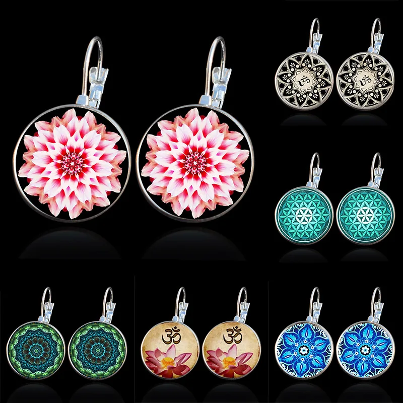 Женские серьги подвески с цветком в стиле бохо Винтажные Ювелирные изделия