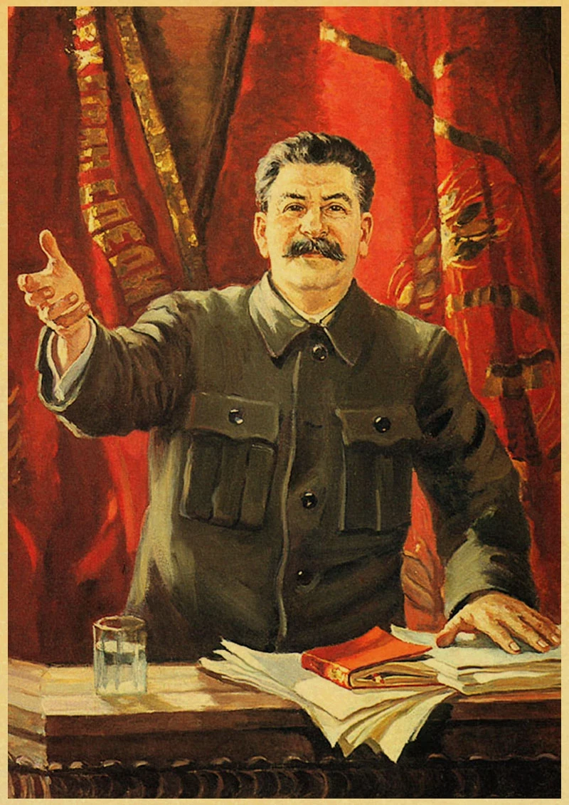 D57 Вторая мировая война, русский Камрад Иосиф Сталин, ленинистская политика, СССР, CCCP плакат на стену в стиле ретро, Декор - Цвет: D57