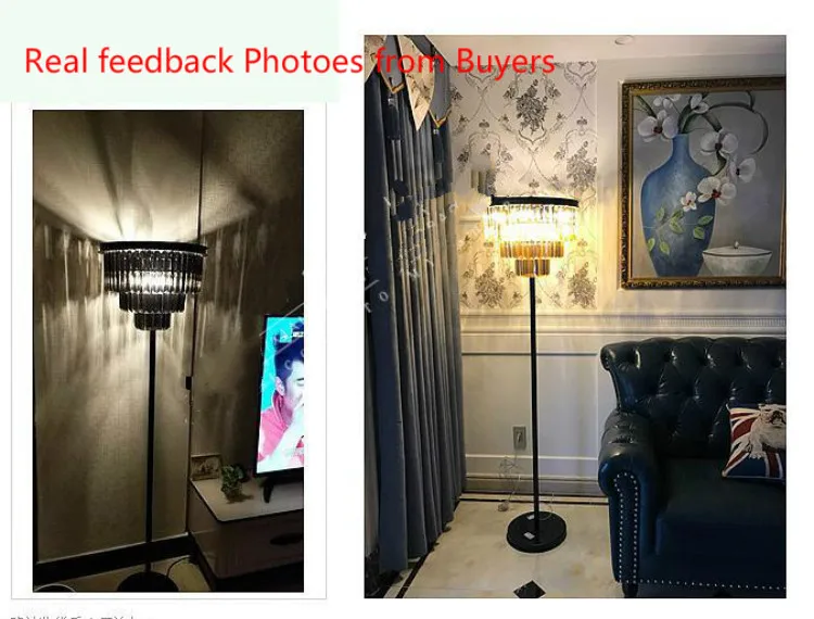 Домашний деко античный дымчатый хрустальный светильник ing Crystal Bar Торшер для