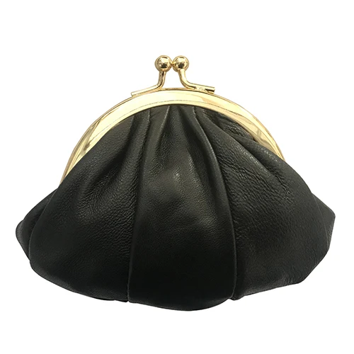 010Black BELLO TUTTI кошелек из натуральной кожи с металлической застежкой маленький кошелек для женщин маленький кошелек из овечьей кожи держатель для ключей мини-сумка - Цвет: 010Black