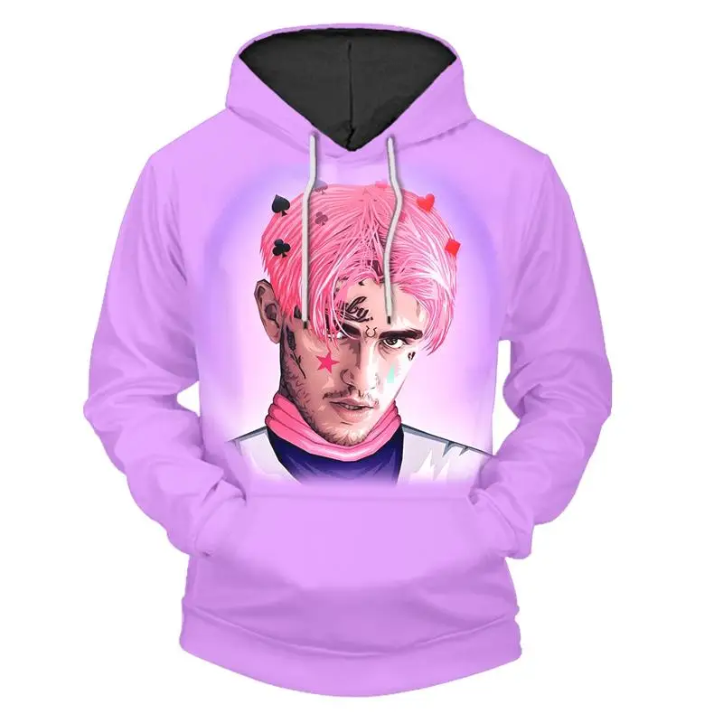 UJWI Lil Peep 3d толстовки с принтом Мужская одежда Повседневная Прямая поставка пуловер Толстовка размера плюс больше размера d с О-образным вырезом с капюшоном