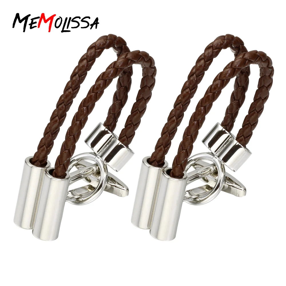 

MeMolissa 3 пары роскошных рубашек коричневые запонки с веревкой брендовые хипстерские запонки для мужчин подарок для мужа высокое качество ...