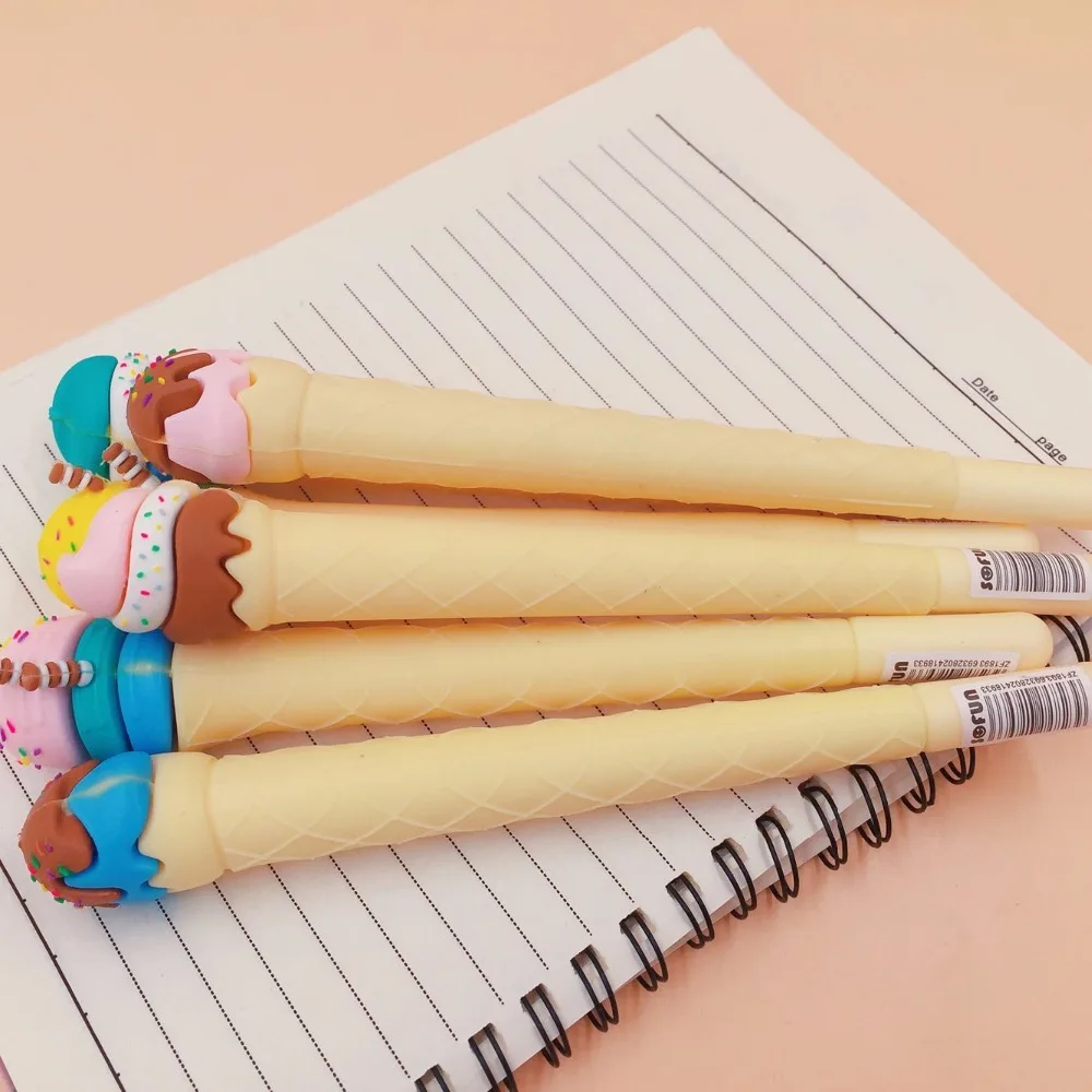 36 шт./лот креативная силиконовая гелевая ручка с мороженым унисекс роликовые