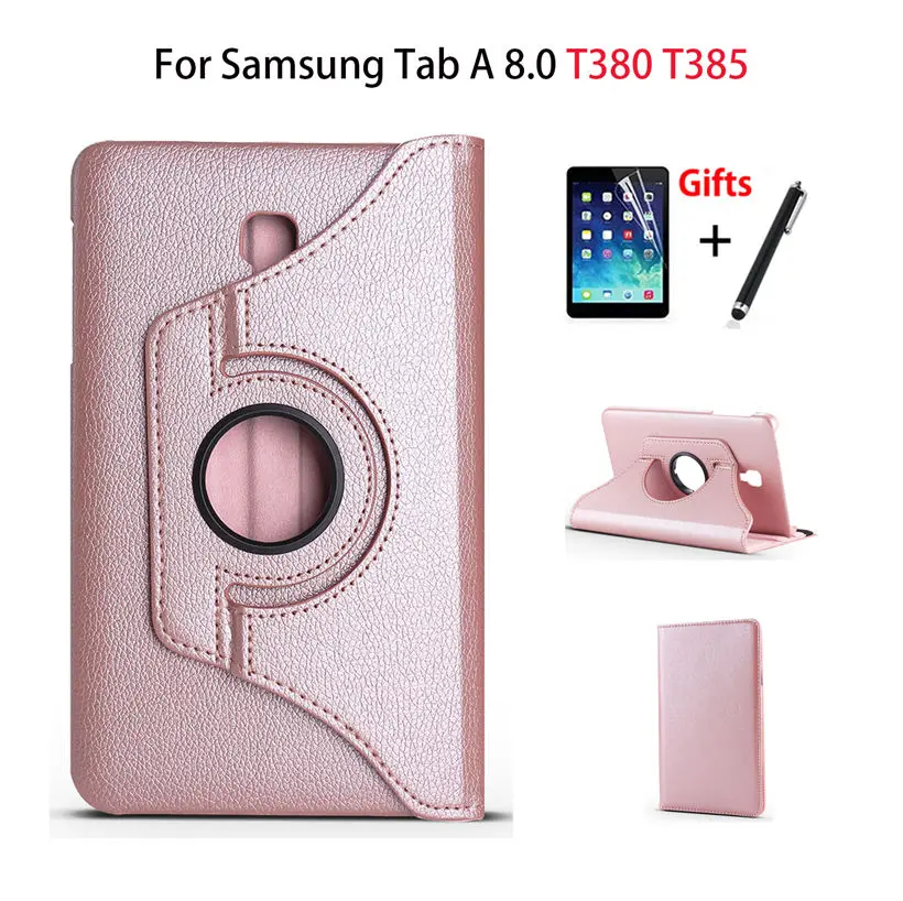 Чехол для Samsung Galaxy Tab A 8 0 T380 T385 2017 дюйма чехол планшета вращающийся на 360 градусов
