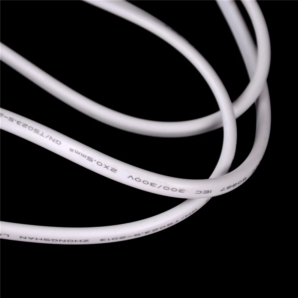 2 зубчатый шнур питания белый 1 м Европейский порт переменного тока тонкий кабель