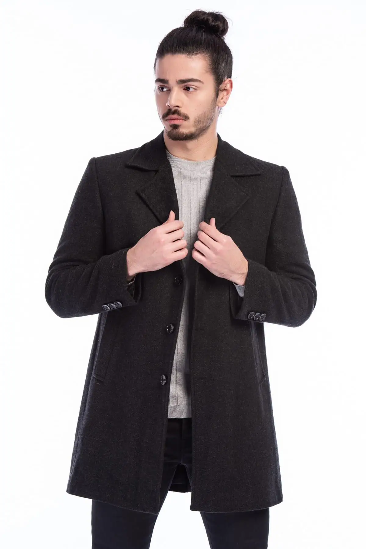 Dewberry мужские с рисунком Антрацит Overcoat 1020001P8319.|Мужские куртки| |