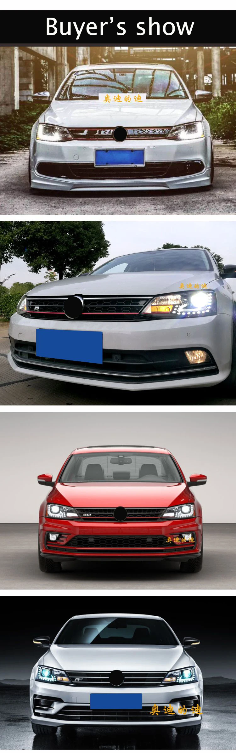 GLI автомобильный Стайлинг для volkswagen jett a MK6 фары головного света с светодиодный направляющий биксеноновый объектив автомобиля в сборе 2012