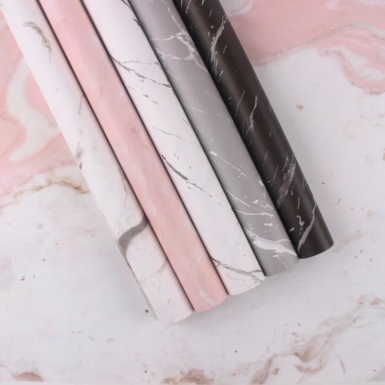 

58*58cm Marble Flower Wrapping Paper 10pcs/lot Neutral Color Florist Wrapping Paper Flower Bouquet Supplies