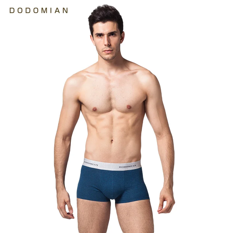 

Men's Underwear Cotton Solid Men Boxers Underpants Solid Man Boxer Boxershorts DODOMIAN 4pcs\lot Plus Size Males Cuecas