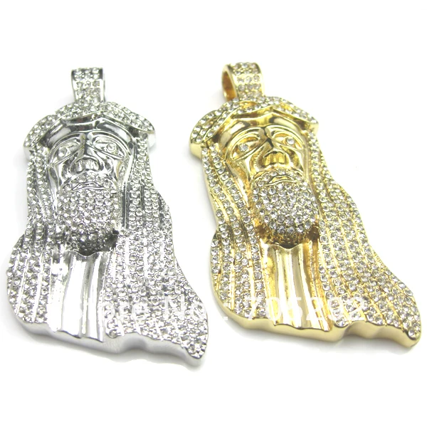 Новые ледяные Подвески с изображением лица Иисуса Христа 32 &quotверевочной