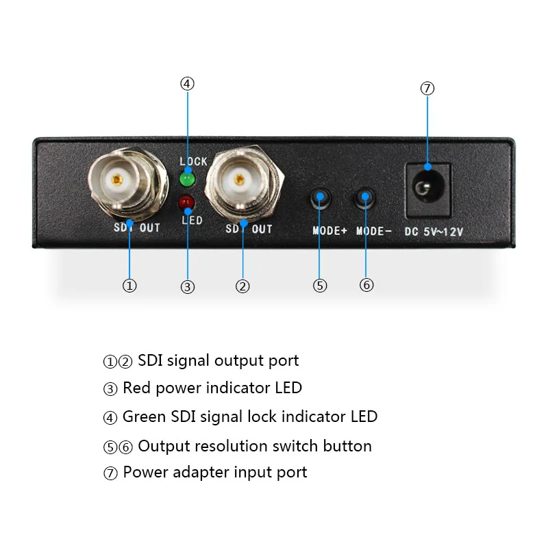 Скейлер конвертер HDMI к 2 порта SDI BNC 3G/HD/SD скейлер Аудио Адаптер видеосигнала для