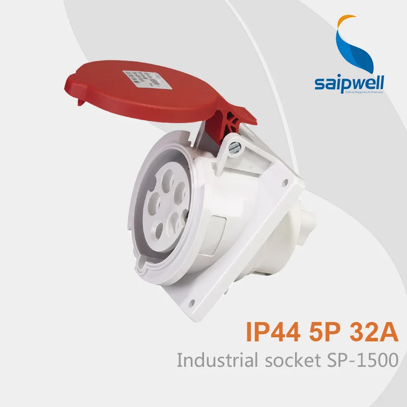 Saipwell Лидер продаж IP44 промышленная водонепроницаемая розетка cee 5 отверстий SP 1500 32A