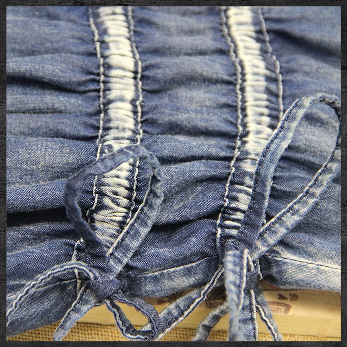 Женское винтажное платье модное элегантное джинсовое с высокой талией и