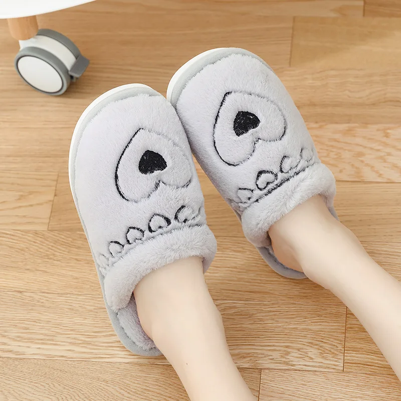 Cotton slippers anti-skid thick sole warm lovely rabbit-like plush cotton shoes indoors winter women men Plush Home Floor Shoes