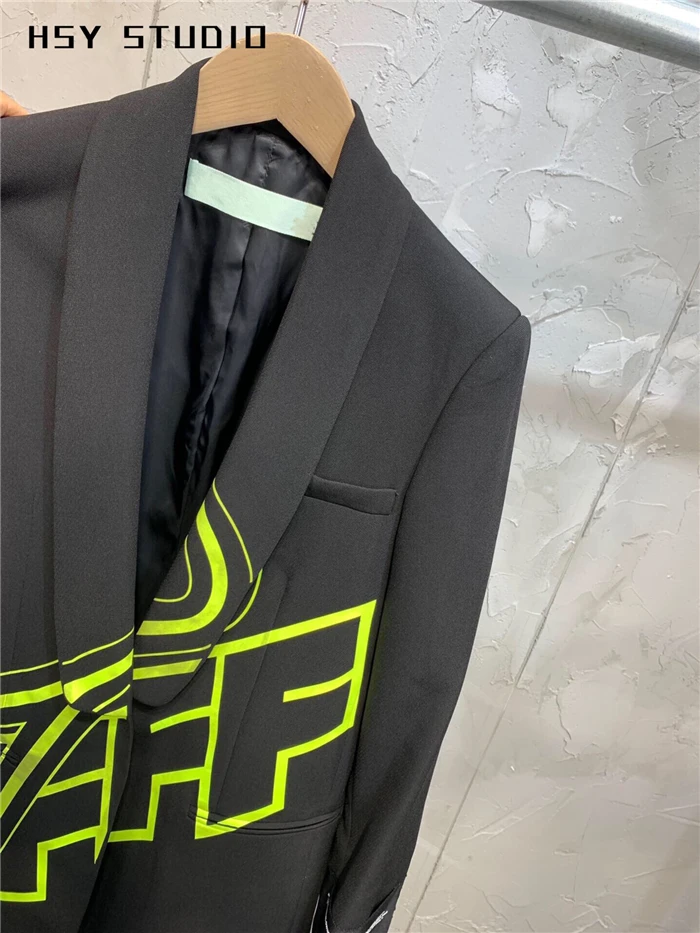 【HSY stuo】 2019 Осенняя Новая модная женская шаль блейзер с лацканами куртка