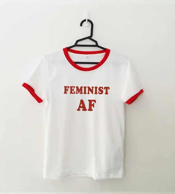 

New arrival "FEMINIST AF" women fashion T shirt summer clothing girls feminist tees t shirt high quality t shirt free shipping