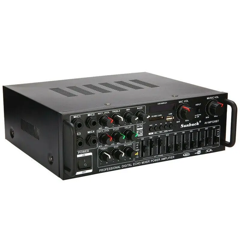 LeadingStar 800 Вт 110 В 2Ch Bluetooth домашний усилитель стерео питание Эквалайзер EQ караоке