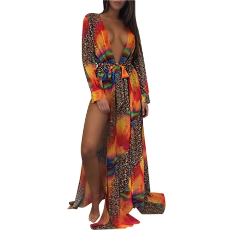 YDYK0376OR Пляжное платье-саронг, накидка, купальник, Bobe De Plage, парео, пляжные туники, купальный костюм, накидка, Saida De Praia, бикини, накидка - Цвет: YDYK0376OR