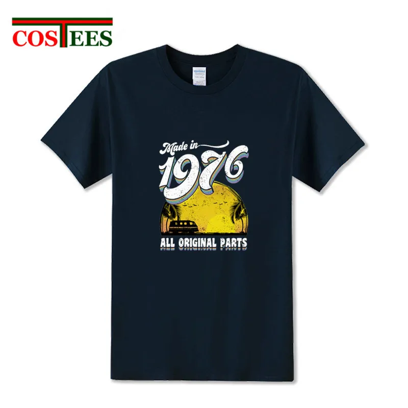 Camiseta Винтаж сделано в 1976 все оригинальные запчасти футболка для мужчин 42th на день