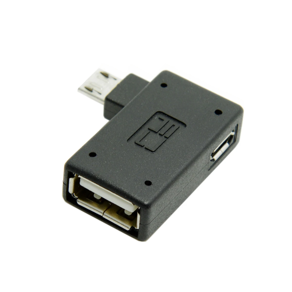 

Micro USB 2.0 OTG 90 Degree Left Angled Host Adapter with USB Power for Galaxy S3 S4 S5 Note2 Note3 Cell Phone & Tablet