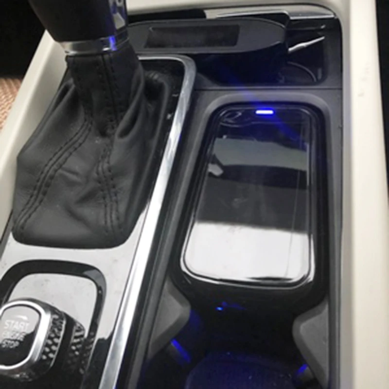 Автомобильное беспроводное зарядное устройство QI для Volvo XC60 C60 V60 XC90 S90 V90, зарядная пластина, зарядное устройство для мобильного телефона, аксессуары для iPhone