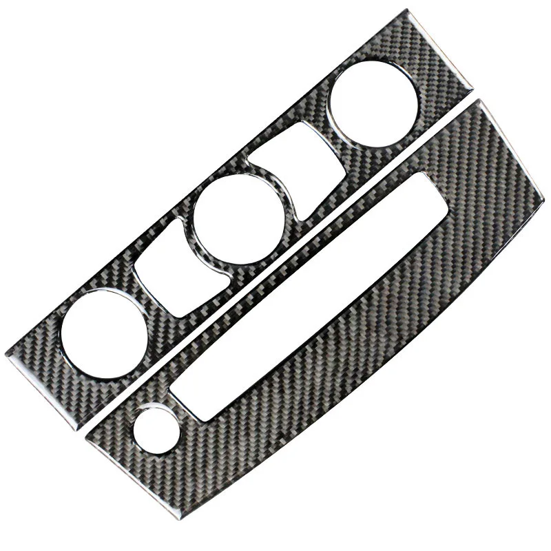 Карбоновая полоса отделки интерьера автомобиля с воздушным кондиционером и панелью CD для BMW 5 серии E60 F10 G30.