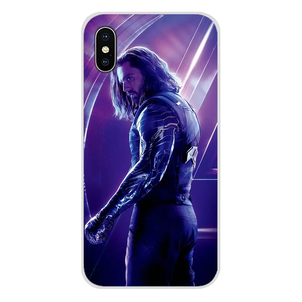 Прозрачный чехол из ТПУ для Apple iPhone X XR XS MAX 4 4S 5 5S 5C SE 6 6S 7 8 Plus ipod touch Captain America Bucky