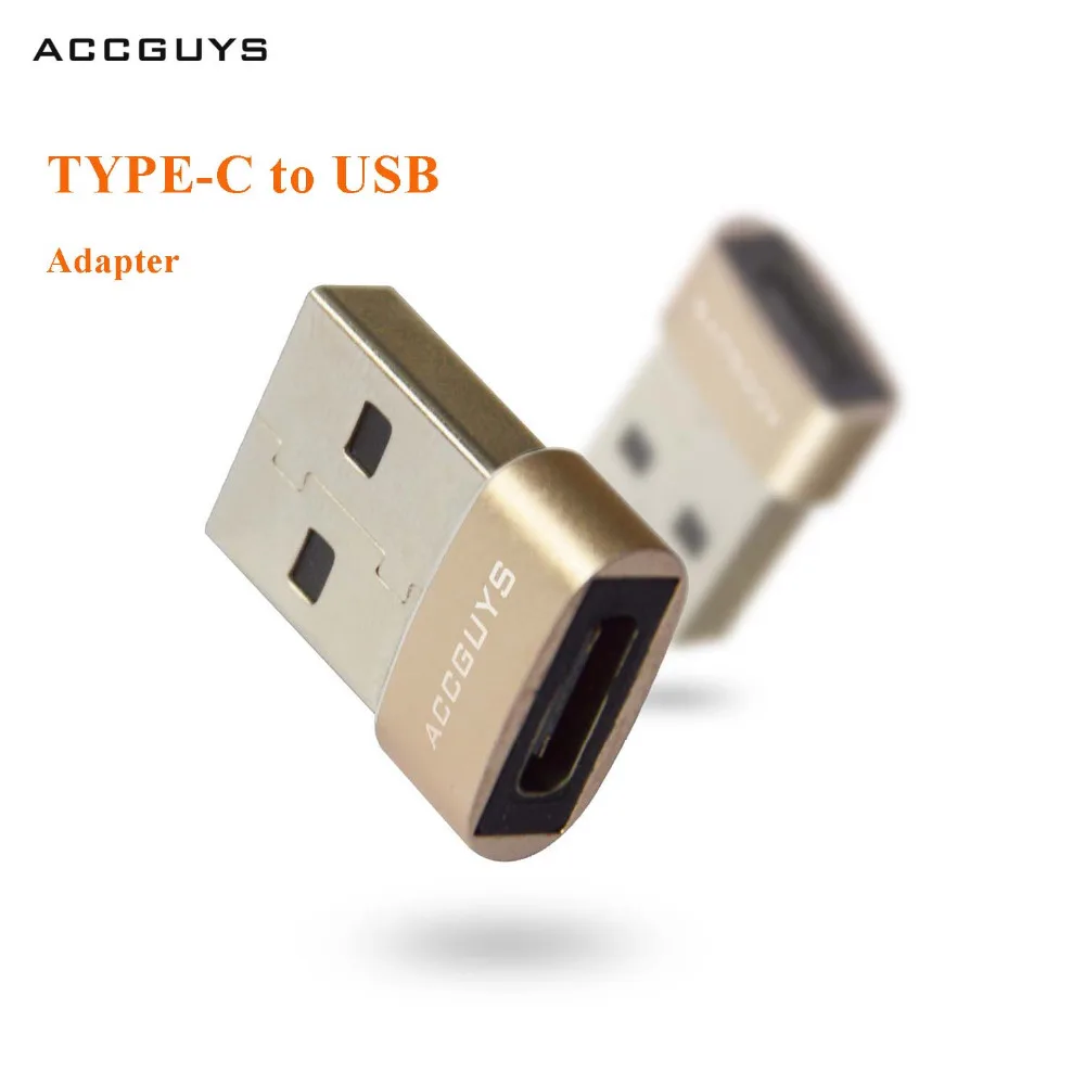 Переходник ACCGUYS Type-C Female to USB для быстрой зарядки и передачи данных мобильных