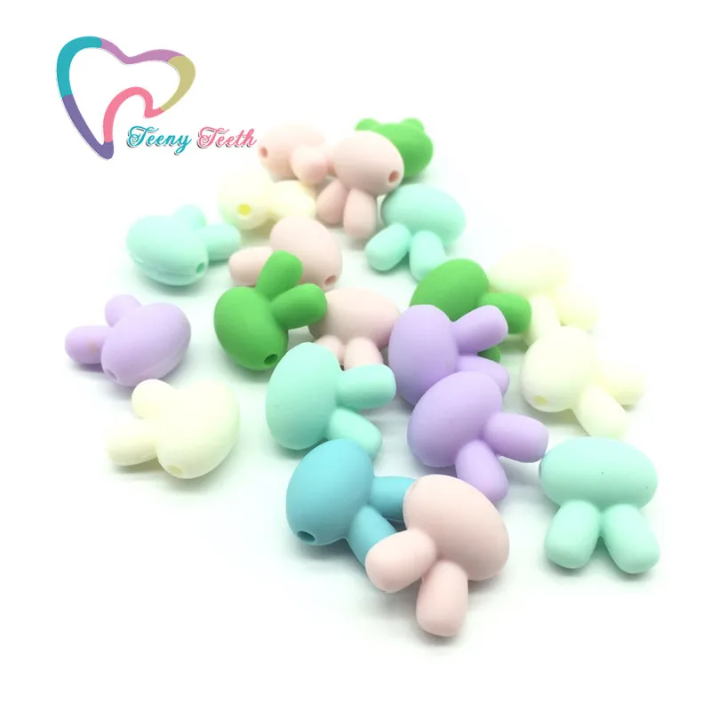 10 шт. силиконовые шарики без БФА для Грызунок кролик пастельных цветов|beads for